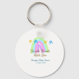 Retro Regenbogen winzige kleine Sterne Baby sh Schlüsselanhänger