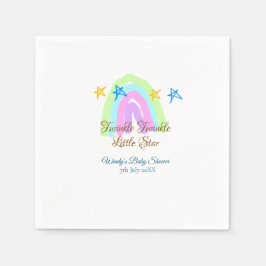 Retro Regenbogen winzige kleine Sterne Baby sh Serviette