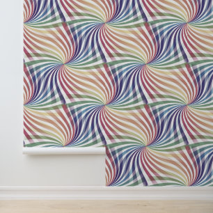Retro-Regenbogen-Wirbel abstrakt geometrisch bunt Tapete