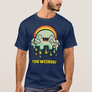 Retro-Regenbogen-Wolken-Sonderling T-Shirt