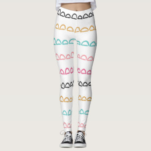 Retro-Regenbogenbogen Leggings