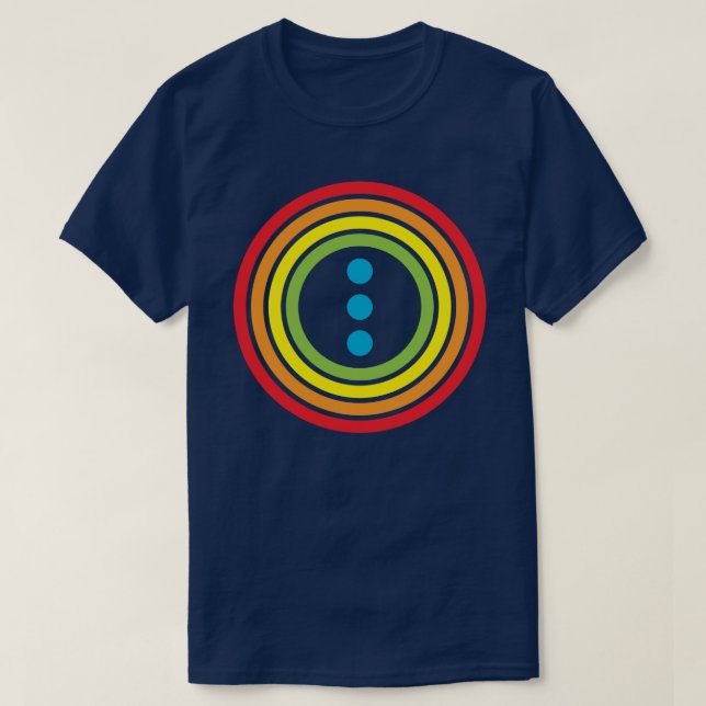 Retro-Regenbogendots T-Shirt (Design vorne)