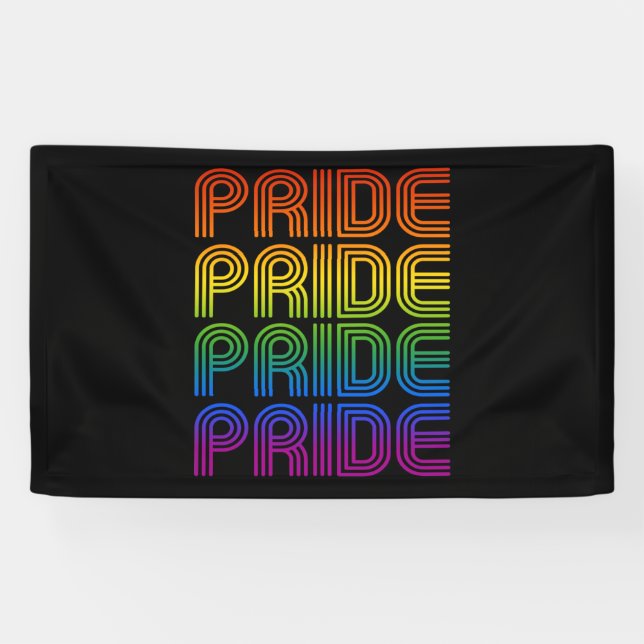 Retro-Regenbogenforelle Banner (Horizontal)