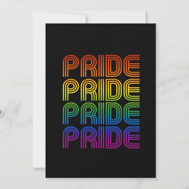 Retro-Regenbogenforelle Feiertagskarte (Vorderseite)