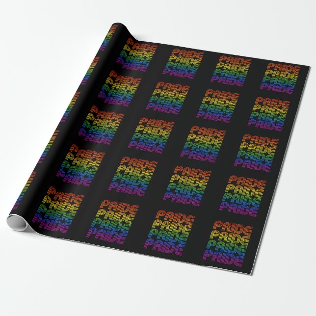 Retro-Regenbogenforelle Geschenkpapier (Ungerollt)