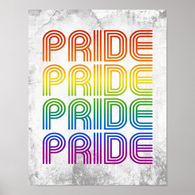 Retro-Regenbogenforelle Poster (Vorne)