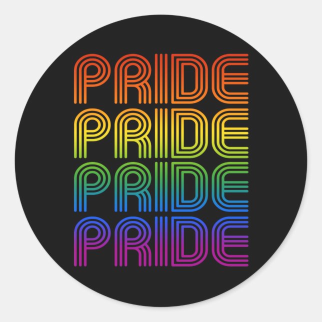 Retro-Regenbogenforelle Runder Aufkleber (Vorderseite)