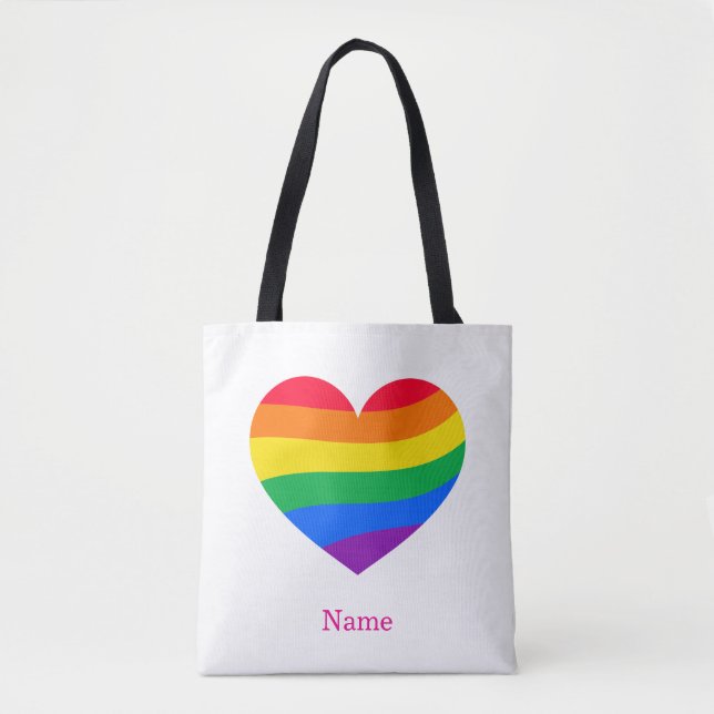 Retro Regenbogenherz - Süße farbenfrohe abstrakte  (Vorderseite)