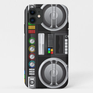 Retro Regenbogenknöpfe Boombox-Getto-Meister Case-Mate iPhone Hülle