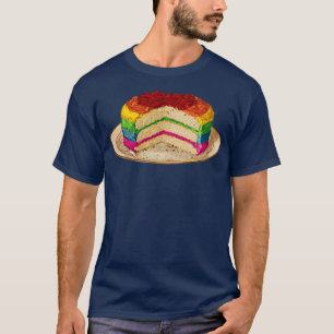 Retro-Regenbogenkuchen T-Shirt