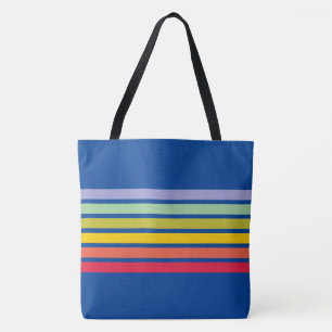 Retro-Regenbogenstreifen Vintage Blau