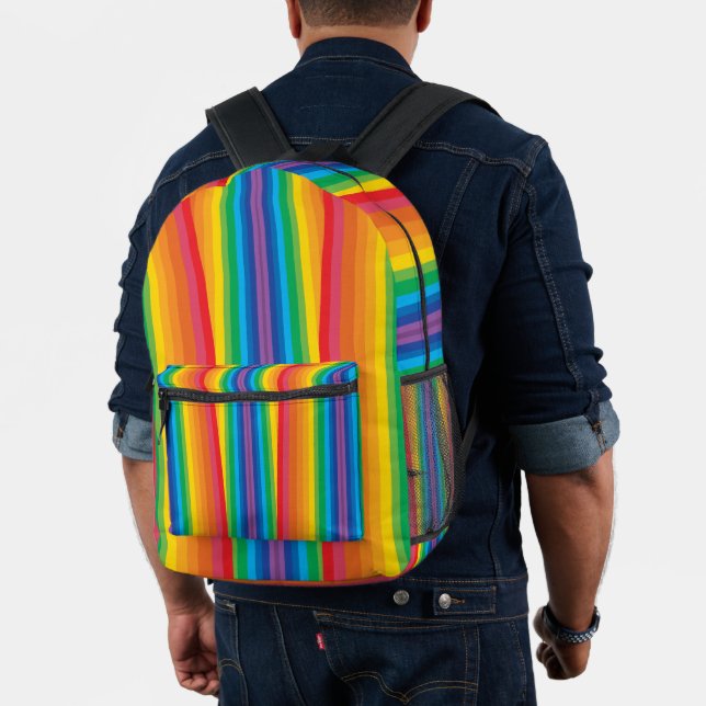 Retro-Regenboote über den gesamten Druckspeicher Bedruckter Rucksack (Insitu (Modell))