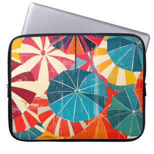 Retro-Regenschirm Pop-Art für regnerische Tage Laptopschutzhülle
