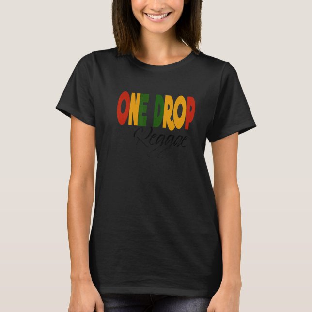 Retro Reggae Music One Drop Jamaica Roots & Cultur T-Shirt (Vorderseite)