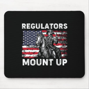 Retro Regulierungsbehörden Mount Up Lustige Flagge Mousepad