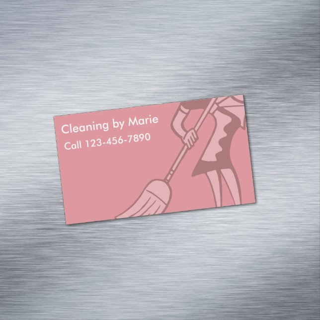 Retro Reinigungs-Geschäfts-Magneten Magnetische Visitenkarte (Beispiel)