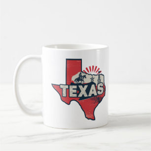 Retro-Reise-Ikonen-Texas-Grafik Kaffeetasse