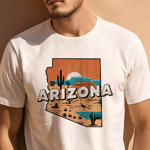 Retro Reise Ikonische Arizona Grafik T-Shirt
