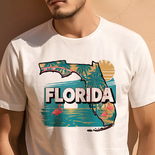 Retro-Reise-Ikonische Florida-Grafik T-Shirt