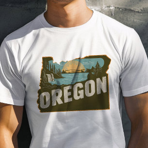 Retro Reise Ikonische Oregon Grafik T-Shirt