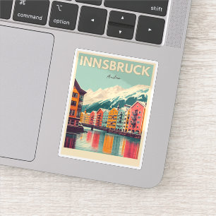 Retro Reise Innsbruck Tirol - Österreichische Alpe Aufkleber