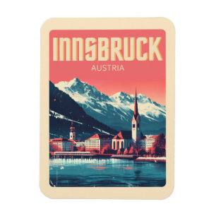 Retro Reise Innsbruck Tirol - Österreichische Alpe Magnet