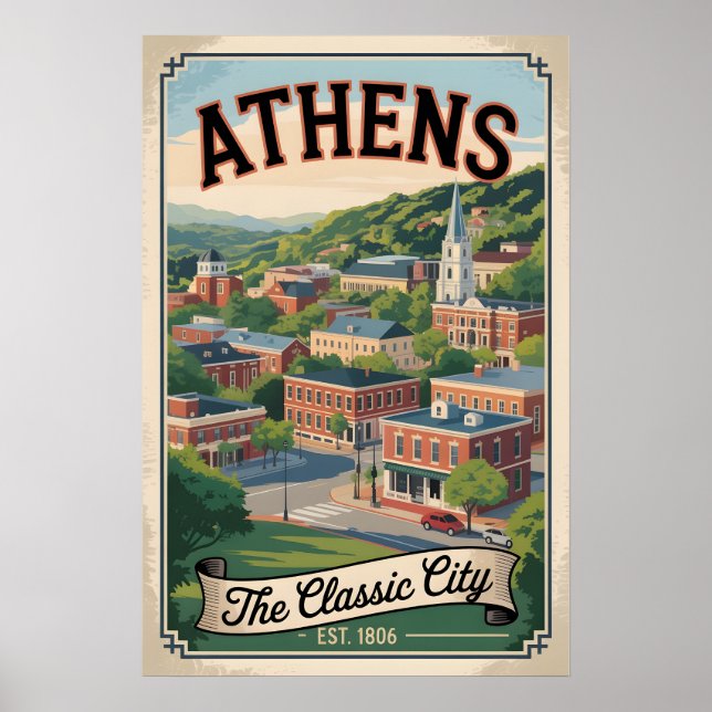 Retro-Reise nach Athens Georgia  Poster (Vorne)
