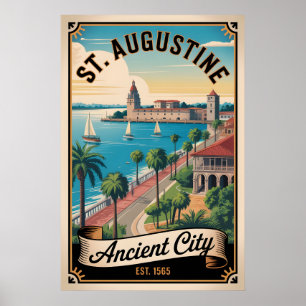 Retro-Reise St. Augustine Florida Poster