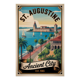 Retro-Reise St. Augustine Florida Poster
