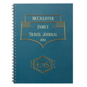 Retro Reise-Zeitschrift RV Motorhome Notizblock