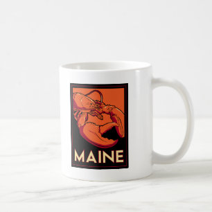 Retro Reiseplakat des Maine-Kunst-Dekos Tasse