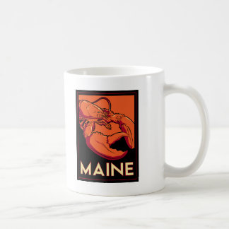 Retro Reiseplakat des Maine-Kunst-Dekos Tasse
