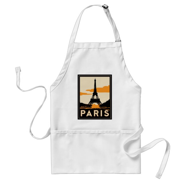 retro Reiseplakat des Paris-Kunst-Dekos Schürze (Vorne)