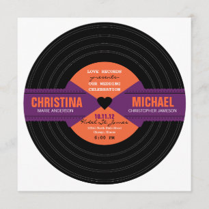 Retro Rekordeinladung Einladung