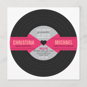 Retro Rekordeinladung Einladung