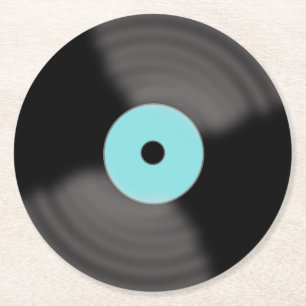 Retro Rekordpapier-Getränk-Party-Untersetzer Runder Pappuntersetzer