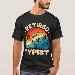 Retro Remüde Typist Vintage Ruhestand funktioniert T-Shirt