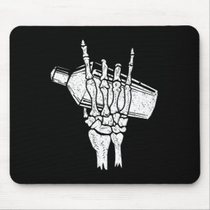 Retro-Renderrock an Hand Frauen Skelett Mousepad