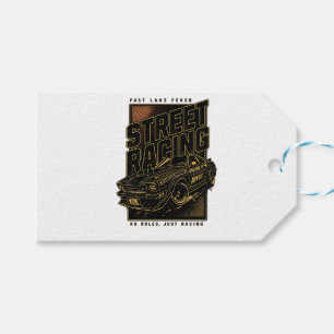 Retro-Rennfieber-Sportwagen-Kunst Geschenkanhänger