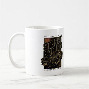 Retro-Rennfieber-Sportwagen-Kunst Kaffeetasse