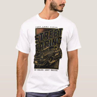 Retro-Rennfieber-Sportwagen-Kunst T-Shirt