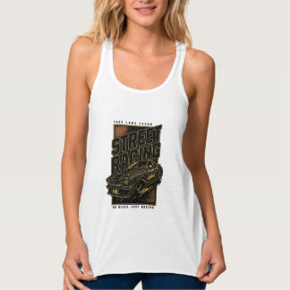 Retro-Rennfieber-Sportwagen-Kunst Tank Top