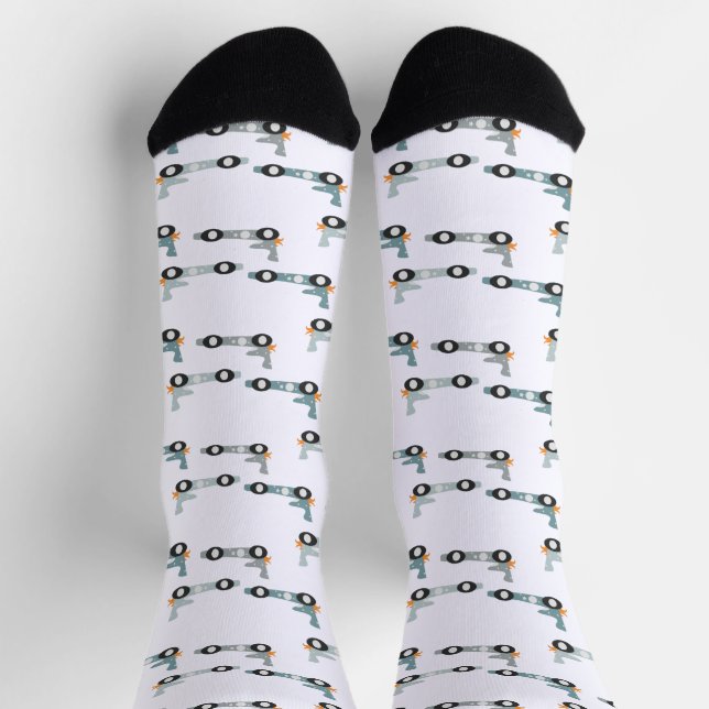 Retro-Rennmuster für Autorennen Socken (Oben)