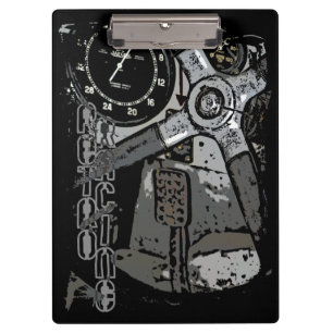 Retro-Rennsport Oldtimer-Details Grafikdesign Klemmbrett