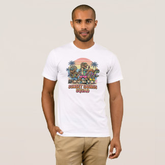 Retro Reptile Club Funny Vintage Dinosaur Summer  T-Shirt
