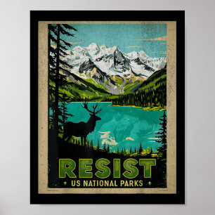 Retro Residence Alt Us Nationalpark Nps Service Poster