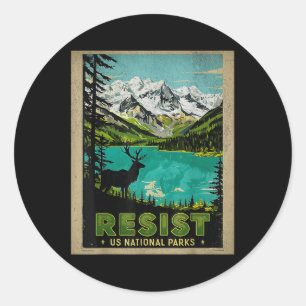 Retro Residence Alt Us Nationalpark Nps Service Runder Aufkleber