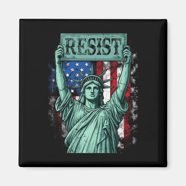 Retro Resist Not My President Anti-trump  Magnet (Vorne)