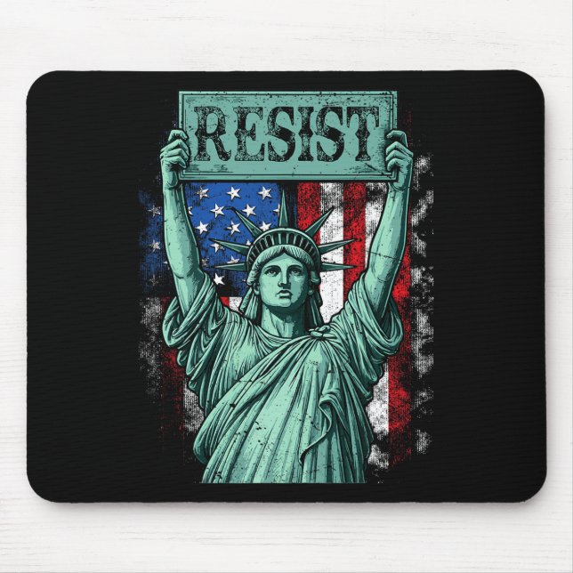 Retro Resist Not My President Anti-trump  Mousepad (Vorne)
