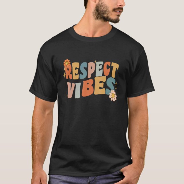 Retro Respect Vibes Teacher Women Kids T-Shirt (Vorderseite)